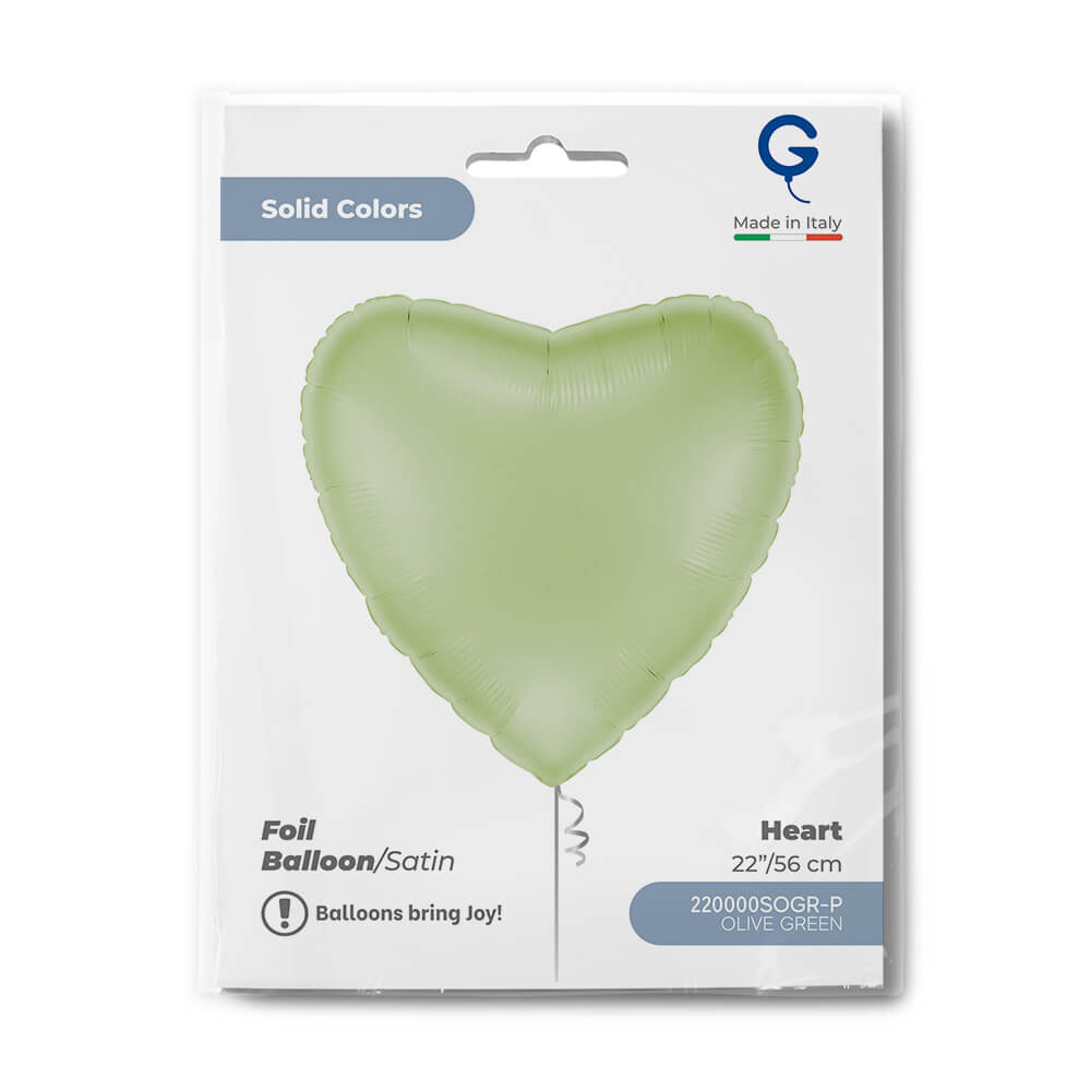 Hart 56cm Satin Olive Groen - Afbeelding 2