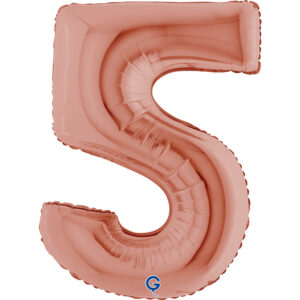 Number 5 Rose Gold 40inc