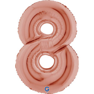 Number 8 Rose Gold 40inc