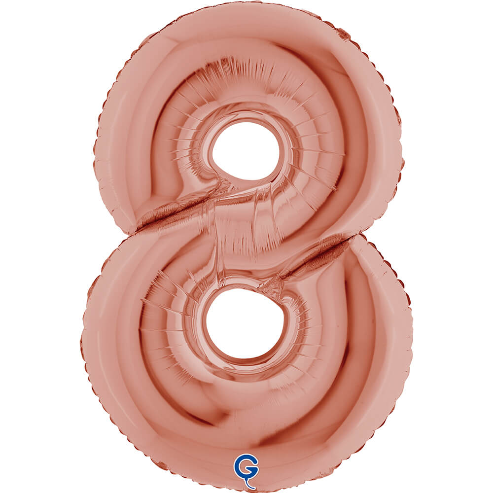 Cijfer 8 Rosé Goud 102cm