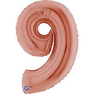 Number 9 Rose Gold 40inc