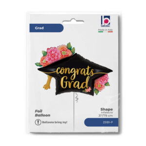 Watercolor Floral Grad Hat