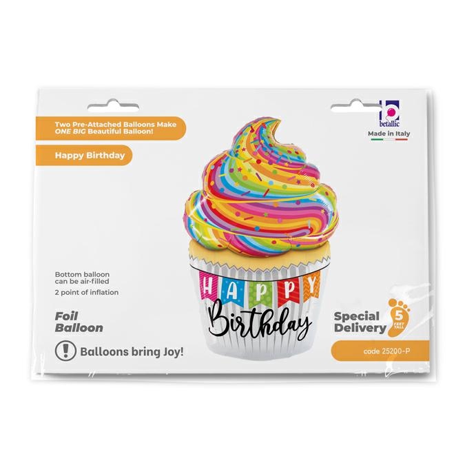 Special Delivery B-Day Cupcake