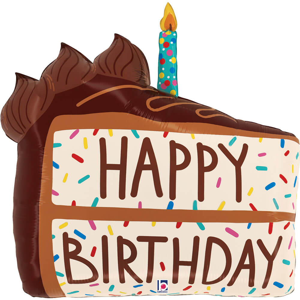 BDay Chocolate Cake Slice