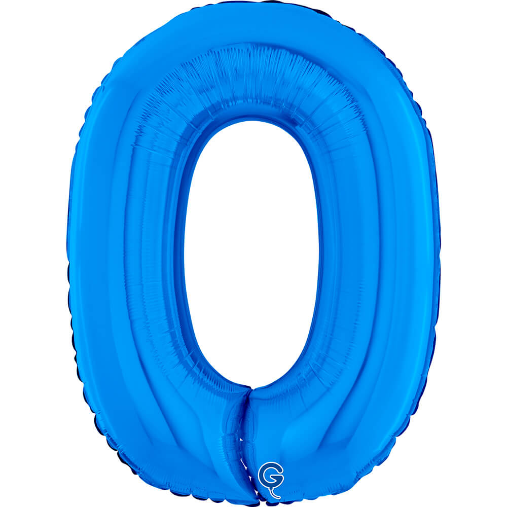 Cijfer 0 Blauw 66cm