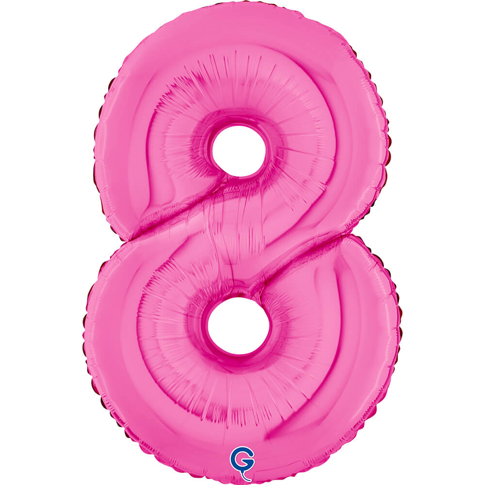 Cijfer 8 Fuxia 66cm