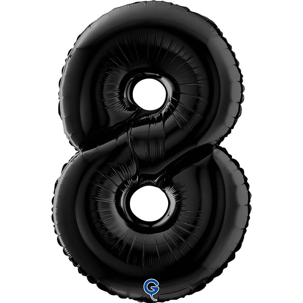 Cijfer 8 Zwart 66cm