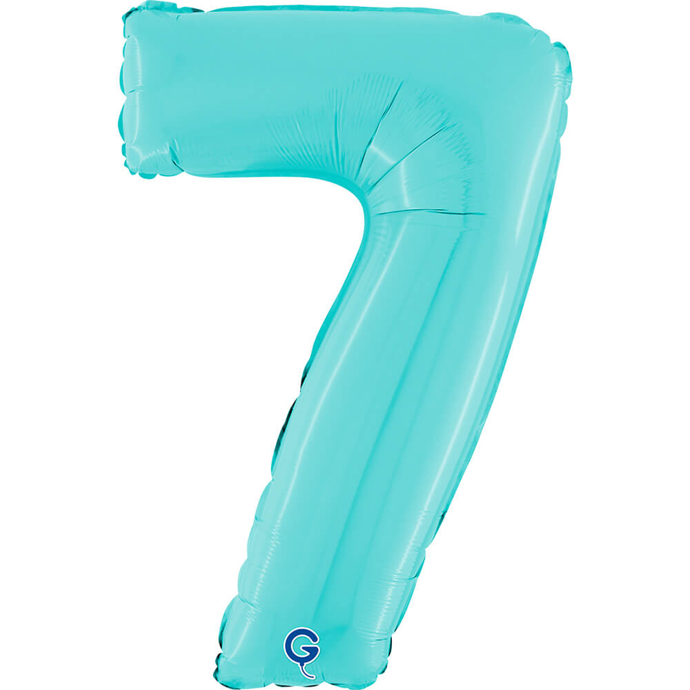 Cijfer 7 Pastel Blauw 66cm