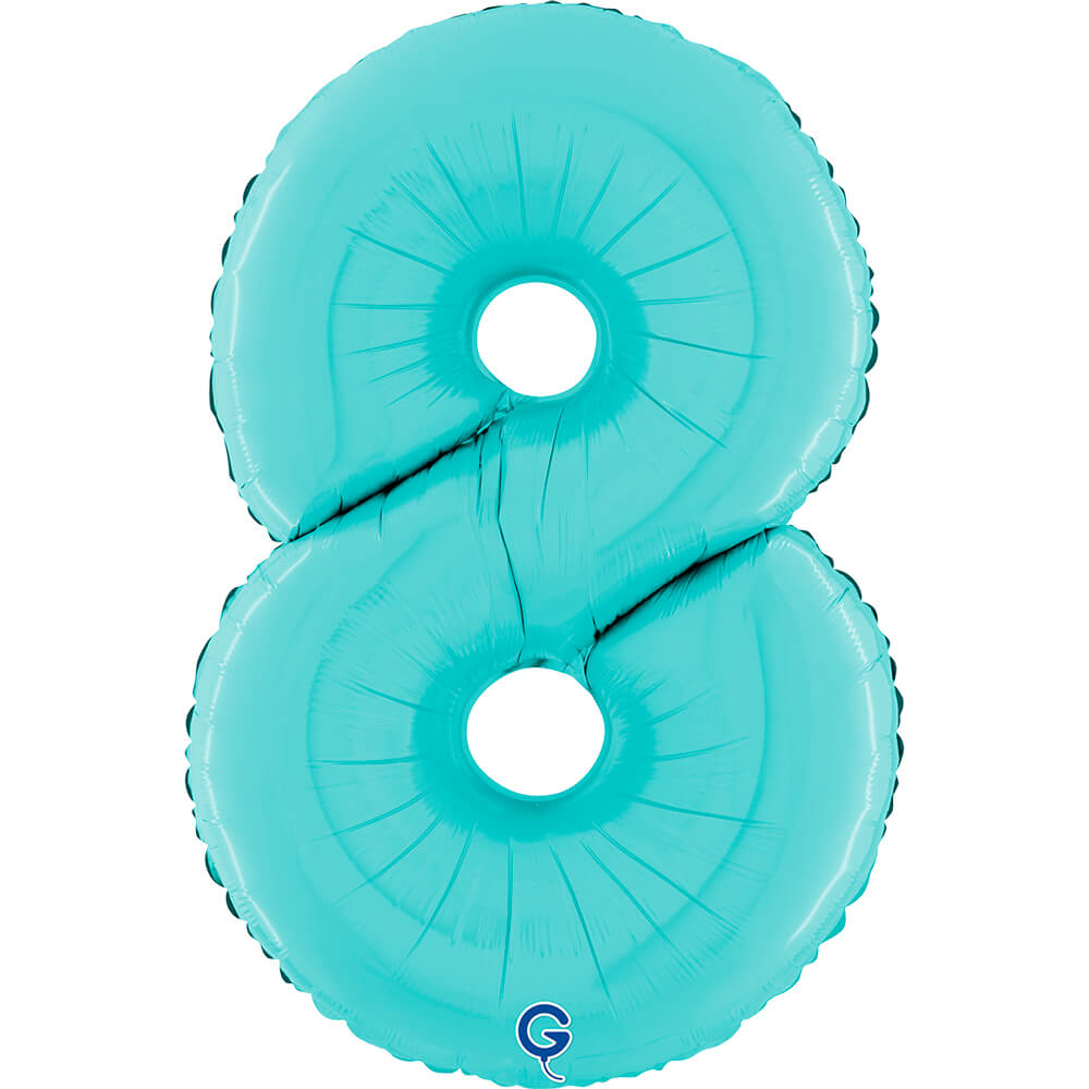 Cijfer 8 Pastel Blauw 66cm