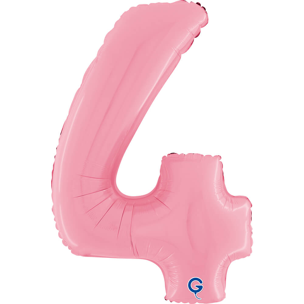 Cijfer 4 Pastel Roze 66cm
