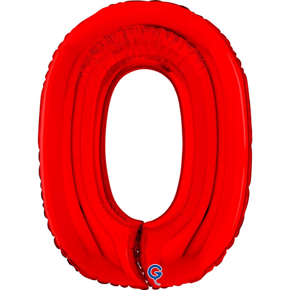 Cijfer 0 Rood 66cm