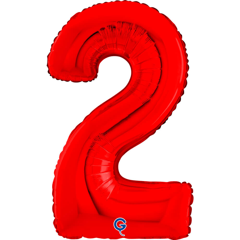 Cijfer 2 Rood 66cm