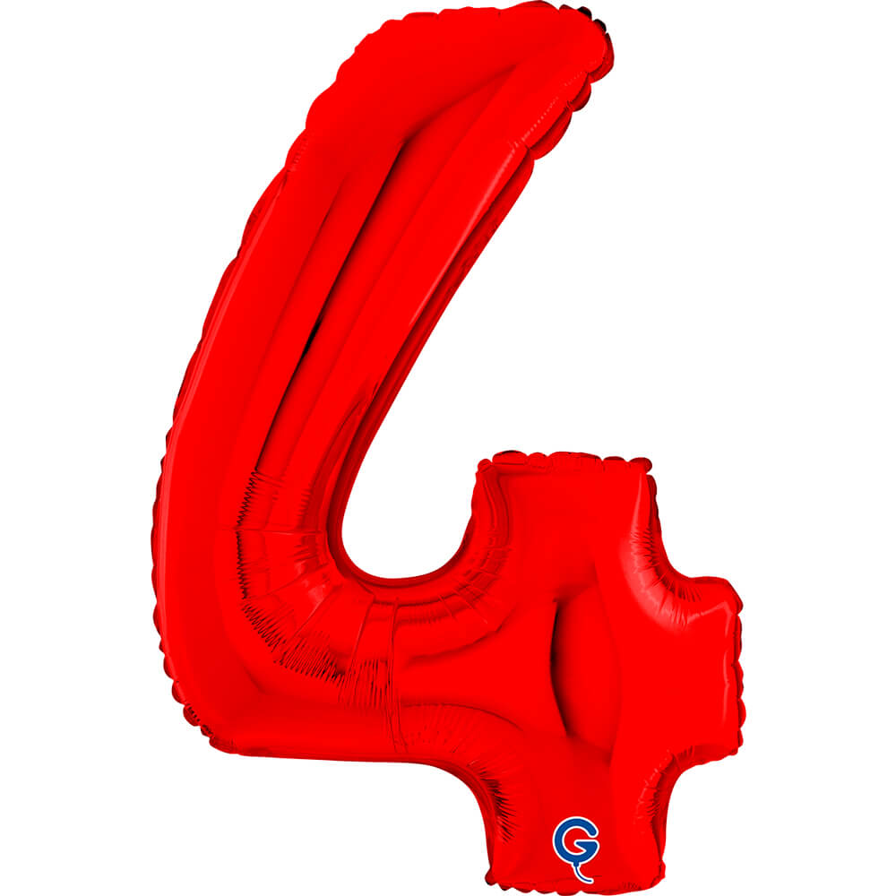 Cijfer 4 Rood 66cm