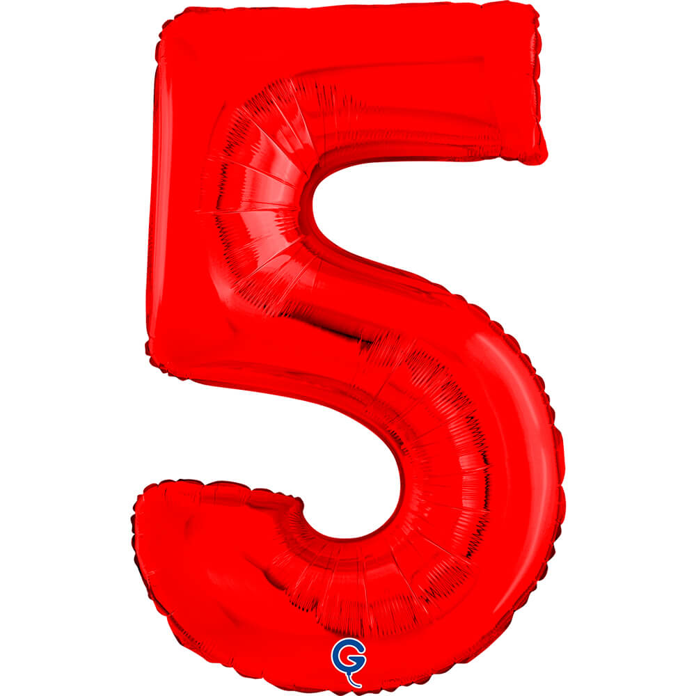 Cijfer 5 Rood 66cm