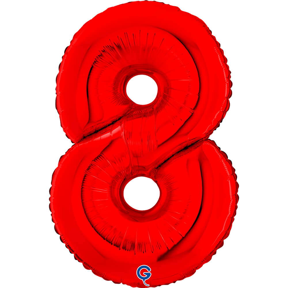 Cijfer 8 Rood 66cm