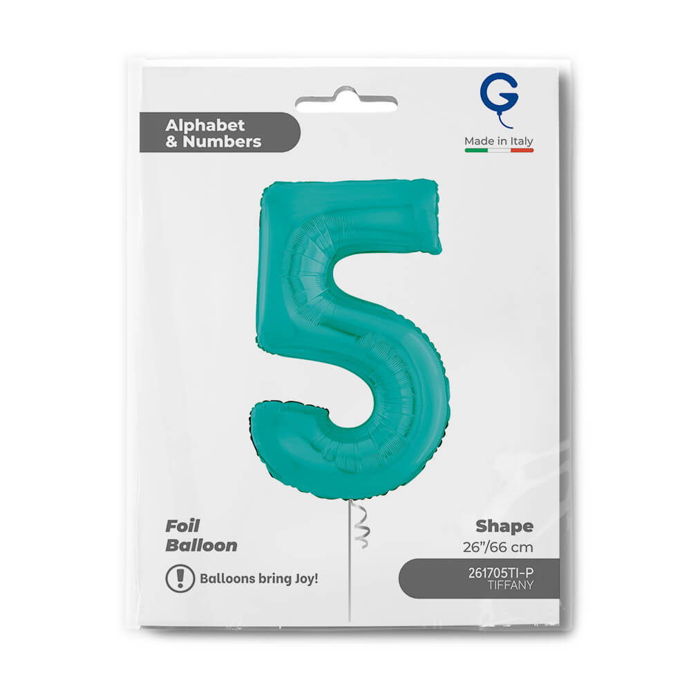 Cijfer 5 Tiffany 66cm - Afbeelding 2