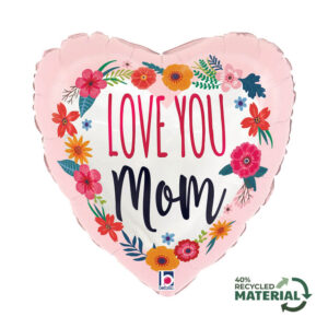 H18 Satin Love You Mom Blossoms