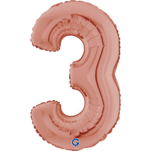 Number 3 Rose Gold 26inc