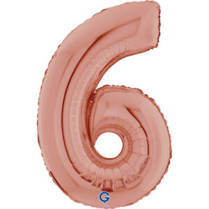 Number 6 Rose Gold 26inc