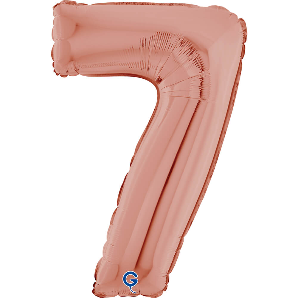 Cijfer 7 Rosé Goud 66cm