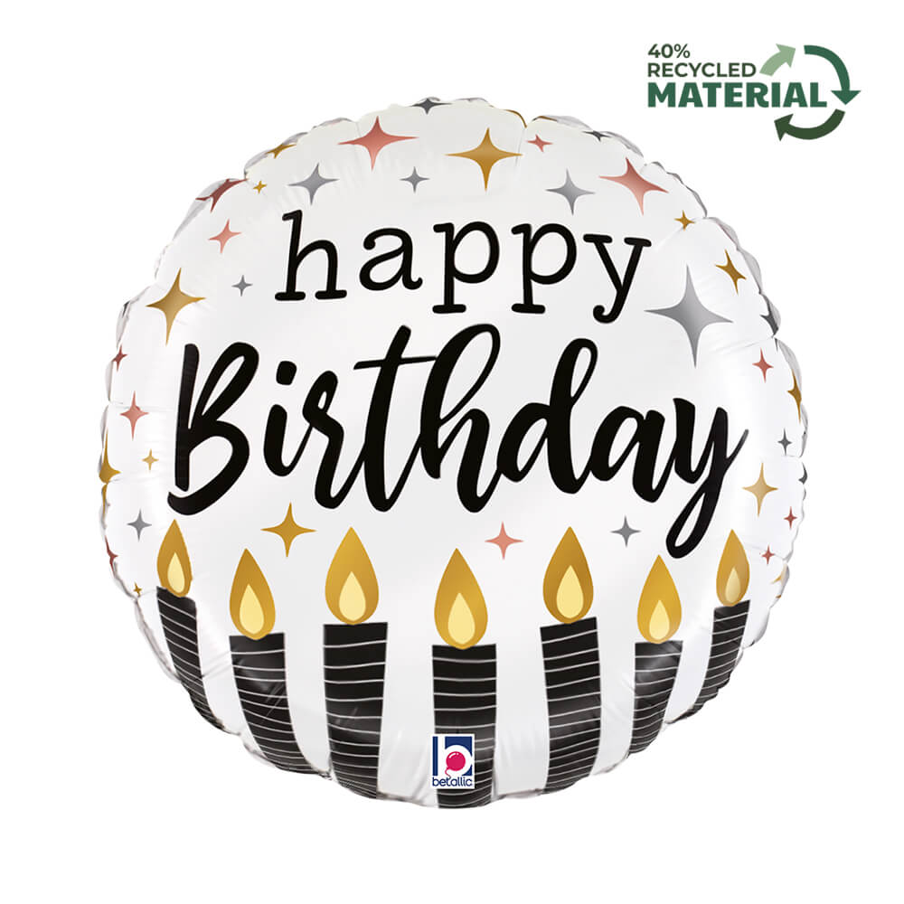 R18 Satin Metallic BDay Candle