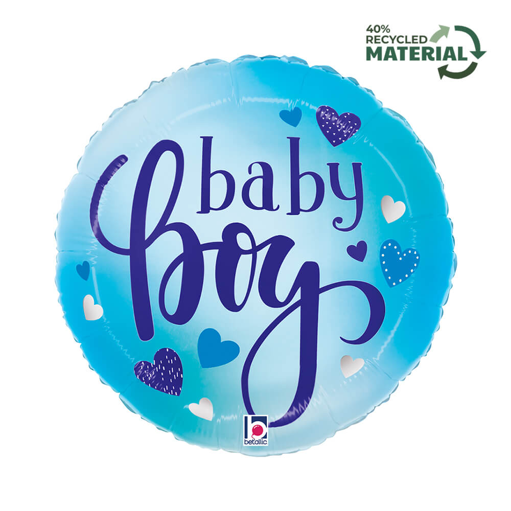 R18 Baby Boy Blauw Hearts