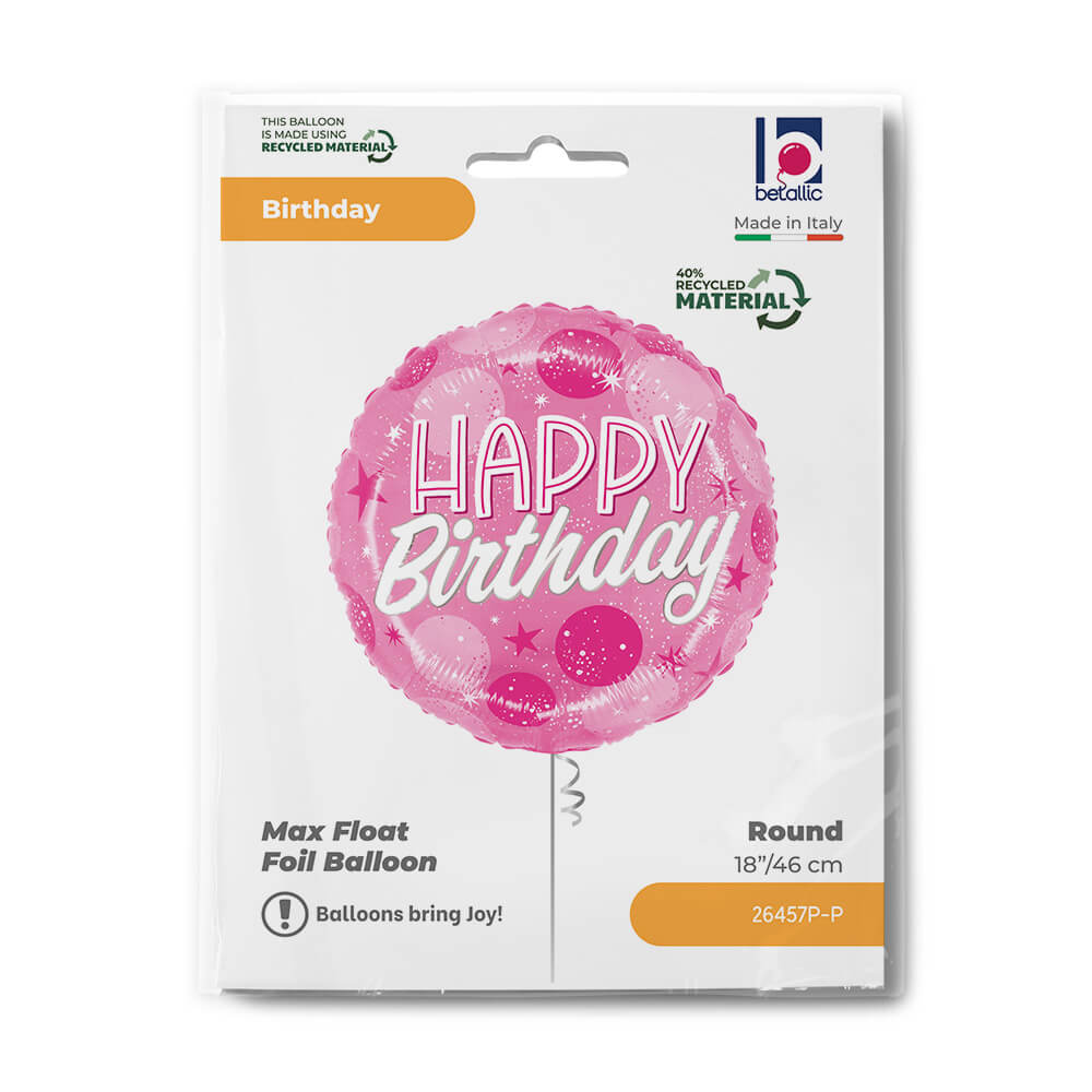 R18 B-Day Roze Sparkle Dots - Afbeelding 2