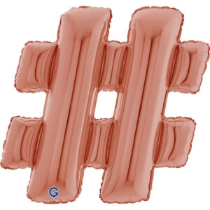 Symbol Hashtag Rose Gold 26inc