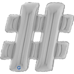 Symbol Hashtag Silver 26inc