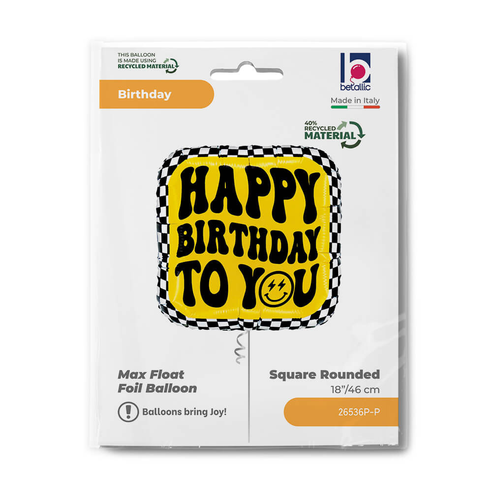 SR18 Smiley Checkerboard Birthday - Afbeelding 2