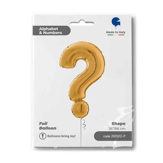 Symbol Question Mark Goud 66cm