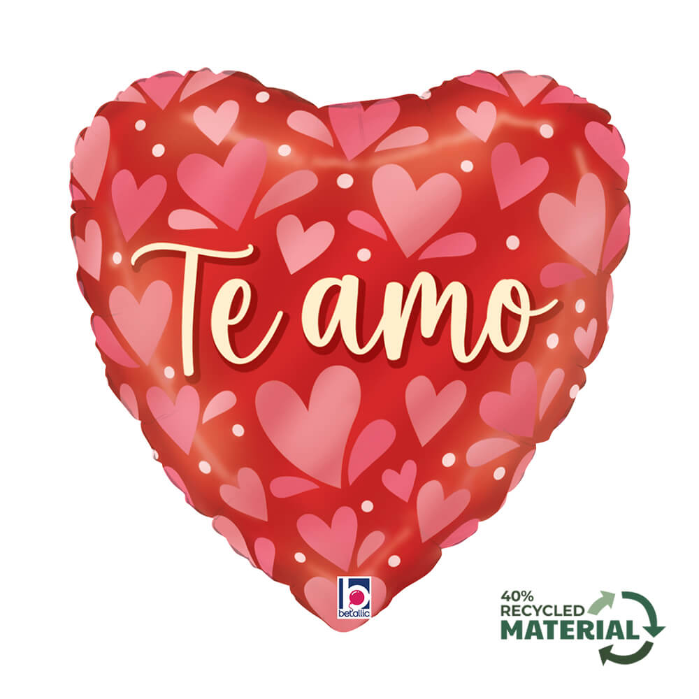 H18 Te Amo Corazones Adornado