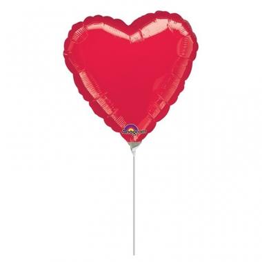Metallic Rood Hart Blk (23cm)