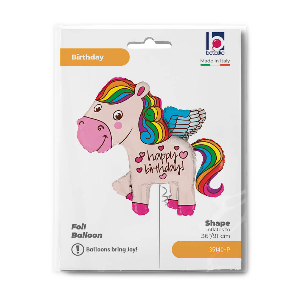 Regenboog Birthday Pony - Afbeelding 2