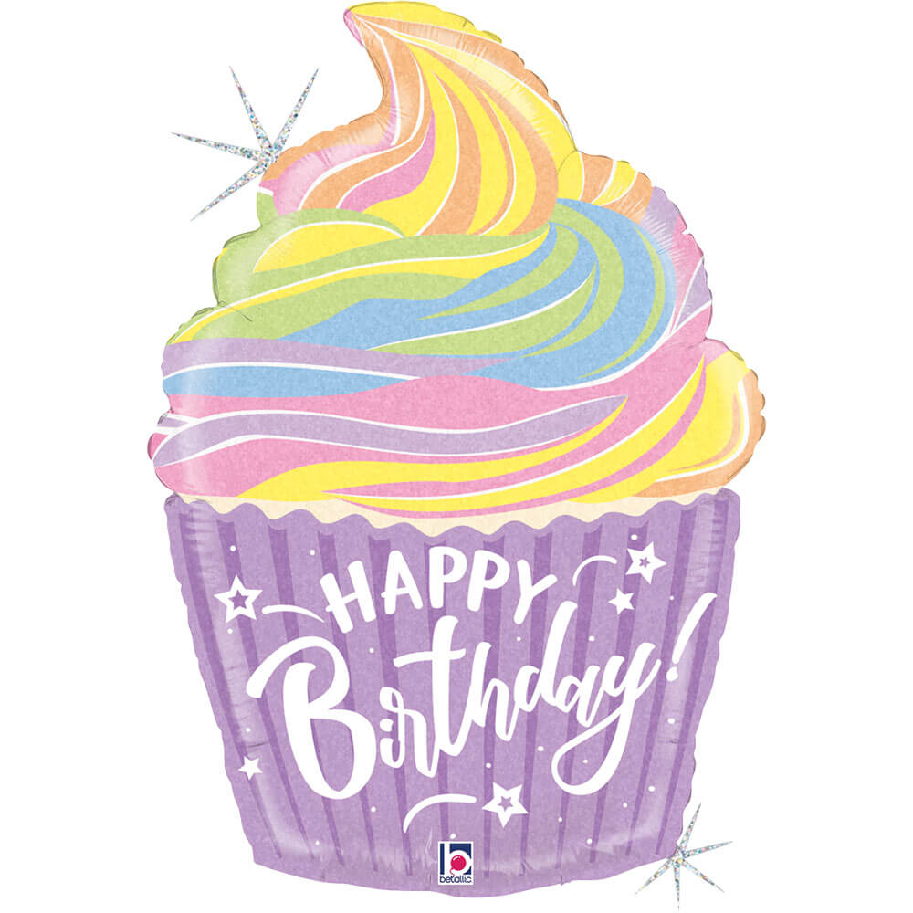 Pastel Birthday Cupcake