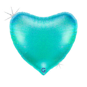 Heart 36inc Glitter Holographic Tiffany
