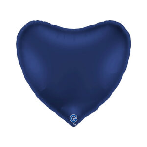Heart 36inc Satin Blue Navy