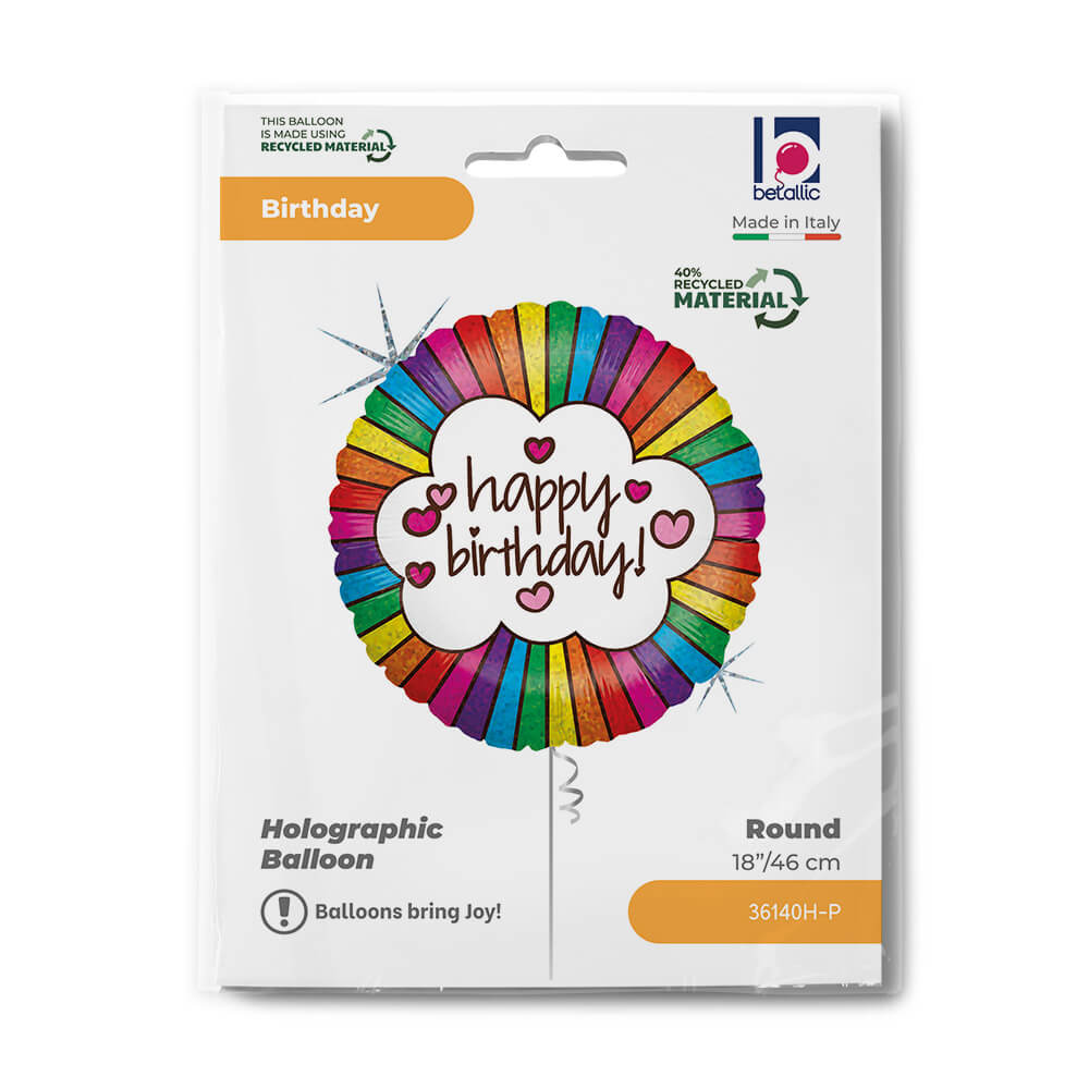 R18 Retro Regenboog Birthday - Afbeelding 2