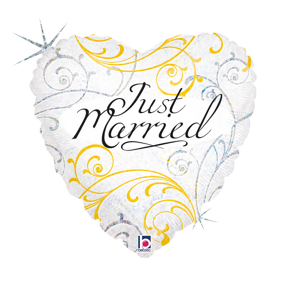 H18 Just Married Filigree