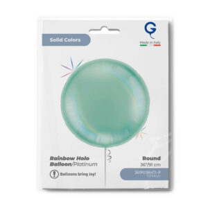 Round 36inc Rainbow Holographic Platinum Tiffany