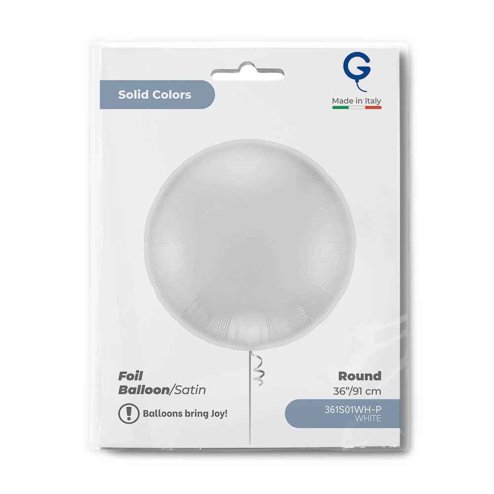 Rond 91cm Satin Wit - Afbeelding 2