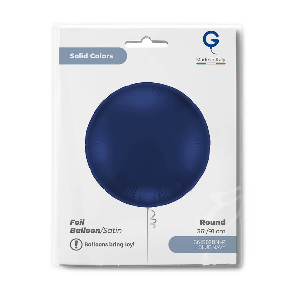 Rond 91cm Satin Blauw Navy - Afbeelding 2