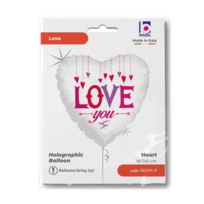 H18 Love You Hanging Hearts