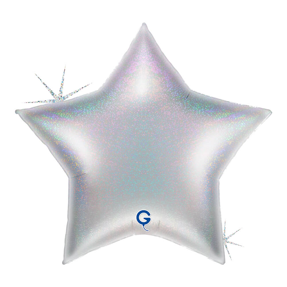 Ster 91cm Glitter Holografisch Zilver