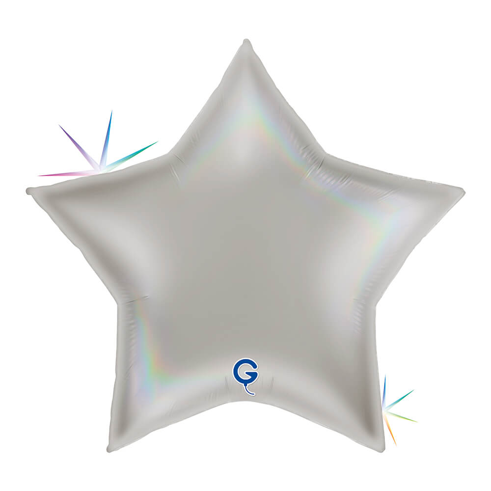 Ster 91cm Regenboog Holografisch Platinum Pure