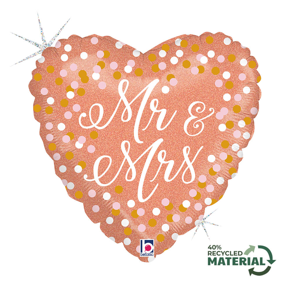 H18 Rosé Goud Mr & Mrs