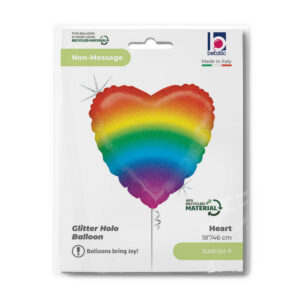 H18 Glitter Rainbow Heart