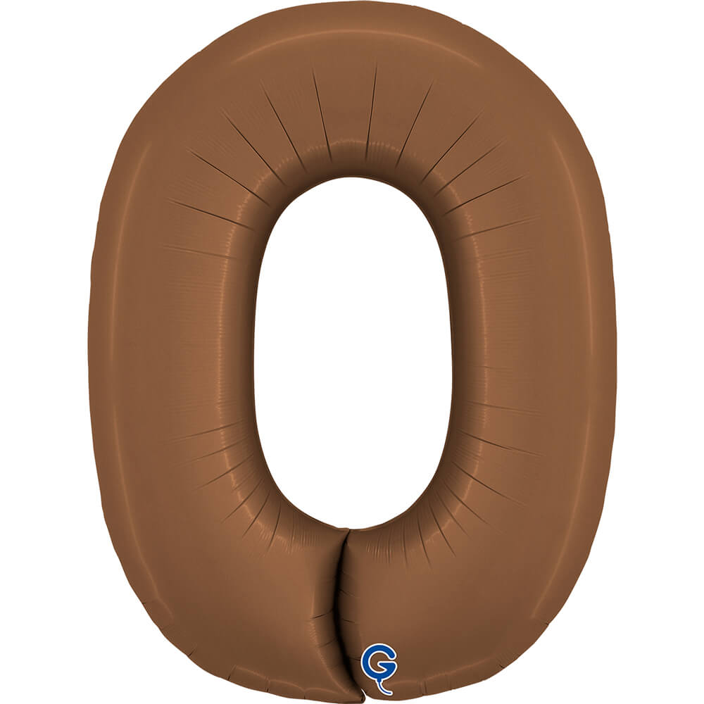 Cijfer 0 Satin Chocolate 102cm