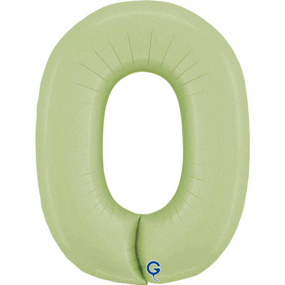 Cijfer 0 Satin Olive Groen 102cm