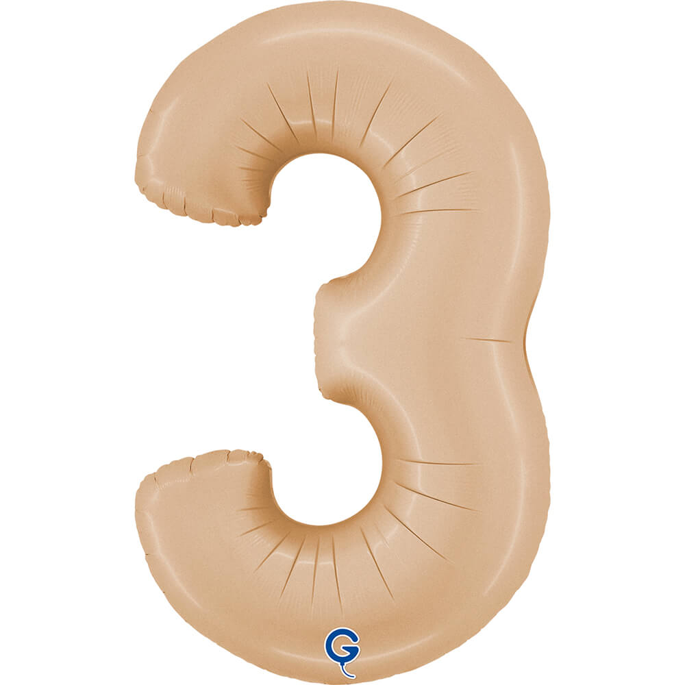 Cijfer 3 Satin Nude 102cm